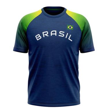 Imagem de Camiseta Braziline Amazon Brasil Infantil - Marinho-Unissex