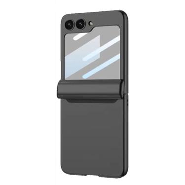 Imagem de HAO RIYLN Capa para Samsung Galaxy Z Flip 6, protetor de tela, proteção de dobradiça magnética, capa de telefone 360 graus, preta, Z Flip 6