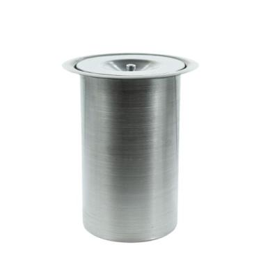 Imagem de Lixeira Pia Cozinha Embutir Granito Inox Alumínio Luxo 3 Lts - Inovar 