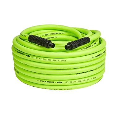 Imagem de Flexzilla Mangueira de ar, 1,27 cm x 30,48 m, conexões MNPT de 9,5 mm, resistente, leve, híbrido, ZillaGreen - HFZ12100YW3