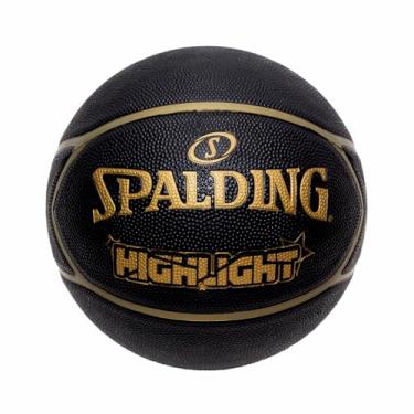 Imagem de Bola de Basquete Spalding Highlight, Preto e Dourado, 7