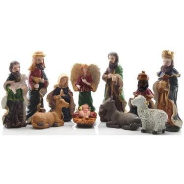 Imagem de Presépio Natalino Nascimento De Jesus Estatueta Com 11 Peças - Genéric