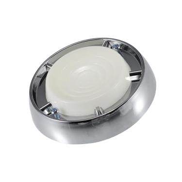 Imagem de Partuto Tampa de lâmpada de lente de moldura de luz de cúpula de carro com parafusos, lente de luz interior de carro para Ford para Mustang 1967-1970 substituição de plástico prateado