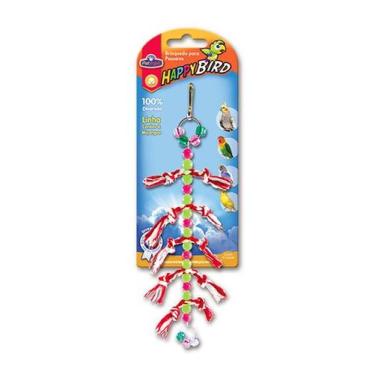 Imagem de Brinquedo com Corda Vertical 5 nós para Calopsita e Psitac - Pet Injet