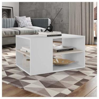 Imagem de Mesa de Centro Retangular Com Divisória Opala Branco Caemmun