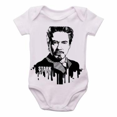 Imagem de body nenê criança roupa bebê Tony Stark  - Empório Dutra, M   ( 2-4 Me