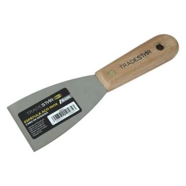 Imagem de Espátula 6 cm Aço Inox Multiuso P/ Chapa Pintor Gesso Drywal - Tradest