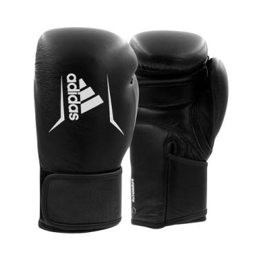 Imagem de Luva de boxe e kickboxing adidas Speed 175 Black Couro, 12 Oz