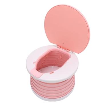 Imagem de Assento Penico Portátil Dobrável para Crianças, Vaso Sanitário de Viagem para Crianças Com Altura Ajustável, Material ABS Resistente, Uso Interno e Externo
