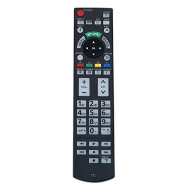 Imagem de Controle remoto de substituição N2QAYB000703 compatível com Panasonic Viera TV TC-P65VT50 TC-L55WT50 TC-P65GT50 TC-P60GT50 TC-P55GT50 TC-L42ET5 TC-P55VT50 TC-P50ST50ST50 TC-L5 5ET5 TC-L55DT50