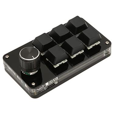 Imagem de Teclado para Jogos Com Uma Mão, Mini Teclado Simples de 6 Teclas Com Botão USB para Escritório de Jogos