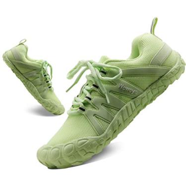 Imagem de Weweya Sapatos femininos descalços minimalistas para corrida e cross training, Verde, 40