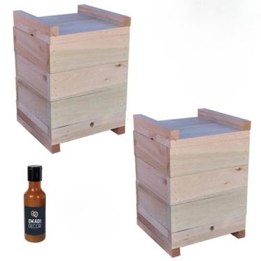 Imagem de 2 Caixas Inpa Abelhas Sem Ferrão 20x20 com Atrativo 50 ML - Beethoven 