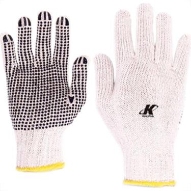 Imagem de Luva Tricotada Pigmentada Branco Kalipso - Kit C/12 Unidades