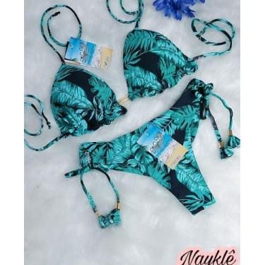 Imagem de Kit Com 3 Conj. Biquíni Cortininha C/ Calcinha Fio Duplo - Nayklê Moda
