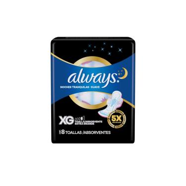 Imagem de Absorvente com abas suave always noites tranquilas extra grande pacote 8 unidades