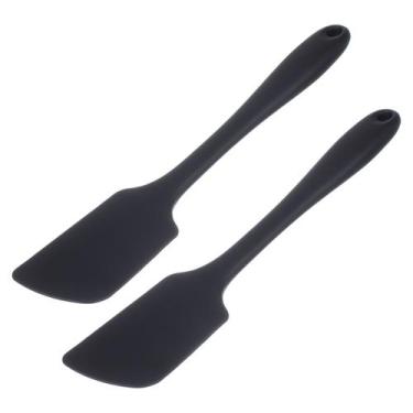 Imagem de Kit Duas Espátulas Retas Preta Weck