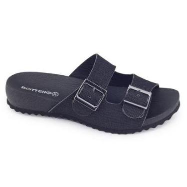 Imagem de Chinelo Fem Bottero 353121 couro Slide 2 tiras Fivela brilho-Feminino