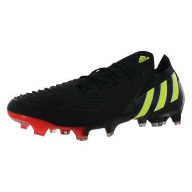 Imagem de adidas Botas de futebol Edge.1 Low Tênis de futebol de solo firme (solo firme), Preto/Amarelo Solar/Vermelho Solar, 38 BR
