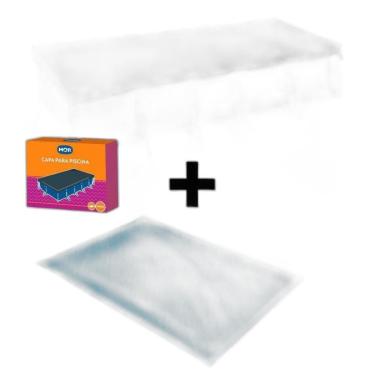 Imagem de Kit Capa E Forro Para Piscina Retangular 7600 Litros Premium