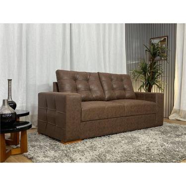 Imagem de Sofá 3 Lugares Living Corino Marrom Miami