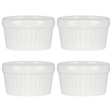 Imagem de 4 Ramekin De Porcelana Classic Branco 6Cm X 4Cm Lyor