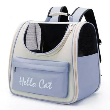 Imagem de Bolsa Mochila Transporte Gato Pet Cachorro Animais Estimaçao Pequeno Porte Visao Panoramica Viagem Passeio Caminhada Bolsos