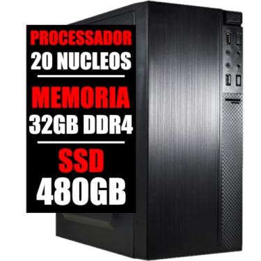 Imagem de Pc Servidor Cpu Xeon E5 20 Nucleos, Ssd 480GB, 32Gb Ddr4, GeForce (8GB DDR4)