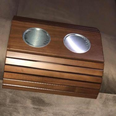 Imagem de Esteira para Braço de Sofá Madeira Porta Copos de Alumínio.