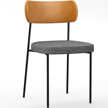 Imagem de Cadeira Para Sala De Jantar Melina L02 Whisky Cinza Escuro