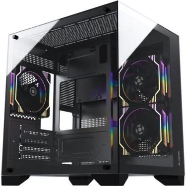 Imagem de Gabinete Gamer Fortrek Clarity Preto Lateral Vidro