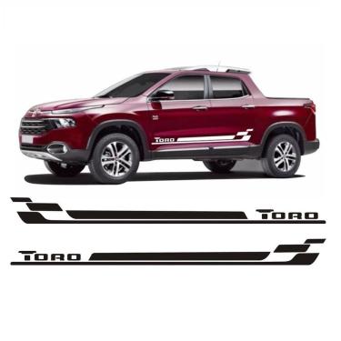 Imagem de Faixa Lateral Fiat Toro Ft2 Adesivo Freedom Colante