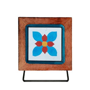 Imagem de Porta Toalha De Rosto Para Banheiro Rustico Artesanal Com Ladrilho J1