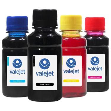 Imagem de Kit 4 Tintas Para Cartucho Brother Lc75 Cmyk 100ml Valejet