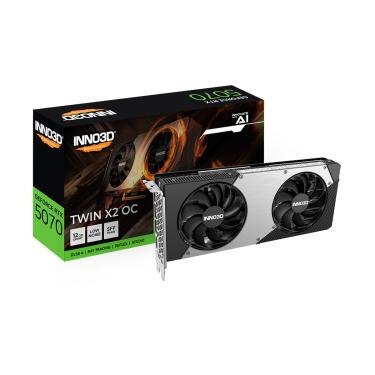 Imagem de Placa de Vídeo INNO3D RTX 5070 Twin X2 OC 12GB GDDR7