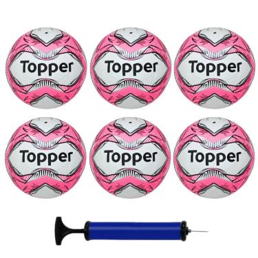Imagem de Kit Caixa 6 Bolas Futsal Topper Com Bomba de Ar-Unissex