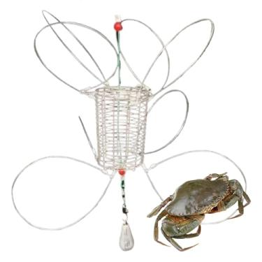 Imagem de Tarolas de caranguejo para varas de pesca, gancho Dungeness com 8 anéis - Tarola de camarão de água salgada à prova de fuga para lagostim, cais, pesca no gelo, caiaque, lagosta em alto mar