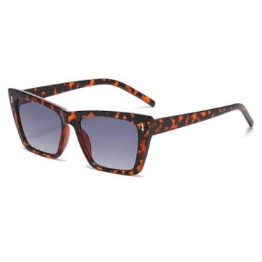 Imagem de HPIRME Óculos de sol femininos retrô de luxo, lentes degradê, masculino, UV400 (Gradient Hawksbill)