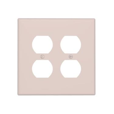Imagem de JDAKHD Capas de tomada rosa blush romântico rosa empoeirado 2 gangues placa decorativa de interruptor de luz dupla placa de parede para tomadas elétricas capas de placa de interruptor para quarto