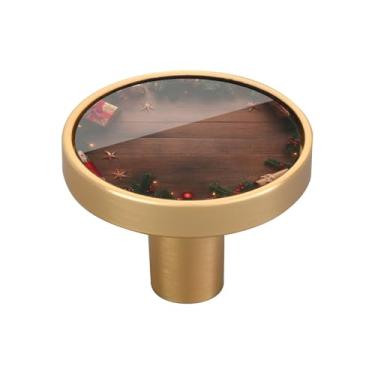 Imagem de KEEPREAL Puxadores de armário de galhos de árvore de Natal - Pacote com 4 puxadores de gaveta redondos de 32 mm para armários de cozinha, gavetas de cômoda #287