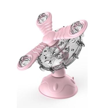 Imagem de Twlead Brinquedo dispensador de petiscos rotativos para animais de estimação: brinquedo de quebra-cabeça de moinho de vento giratório de 360 graus, alimentador de roda gigante montado na janela com