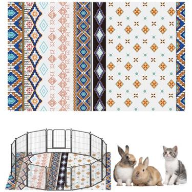 Imagem de BNOSDM 231 cm x 160 cm forro de gaiola de coelho extragrande lavável tapete de animais da índia tapetes de animais grandes para chão interior coelho tapete para chinchilas, gatos, furões, cães
