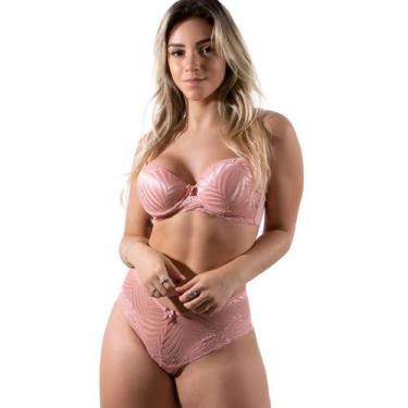 Imagem de Conjunto Diluxo Florença com Caleçon Rosa, Rosa, Feminino, M