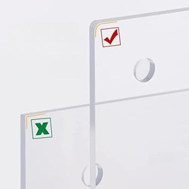 Imagem de Conjunto de porta-revistas de acrílico contemporâneo - 3 peças de suporte de exibição de parede para folhetos, catálogos e manuais - Organizador multifuncional para casa e escritório