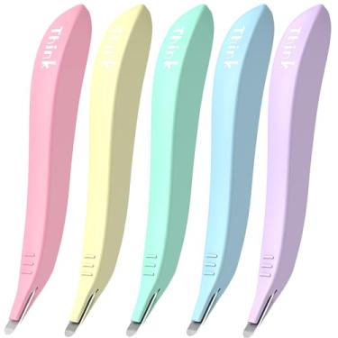 Imagem de THINKLEARN Ferramenta de remoção de grampos de 5 peças, extremidade magnética para coleta de grampeadores, removedor de grampeador multicolorido, extrator de grampos para remoção rápida e sem esforço
