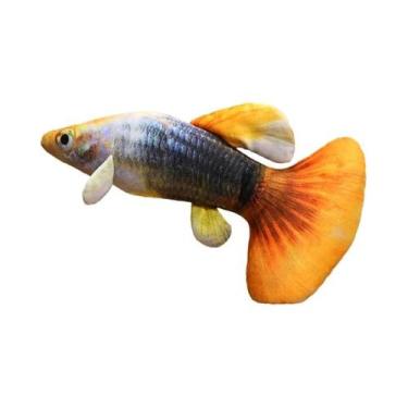Imagem de Brinquedo De Pelúcia Guppy Simulado Realista 40/60CM, Boneco De Peixe 