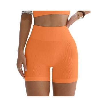 Imagem de Calças De Yoga Femininas De Cintura Alta Em Cor Sólida Com Textura Can