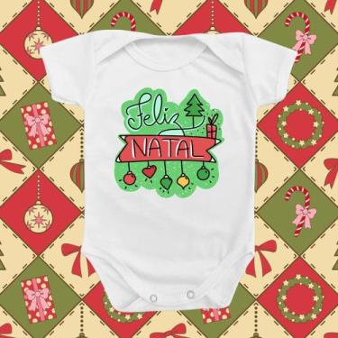 Imagem de Body De Bebê Roupinha Frase Feliz Natal Festas Temático Neutro - MONI 