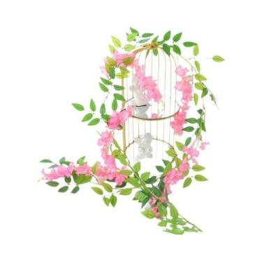Imagem de Guirlanda De Flores De Wisteria Artificial De Seda De 2M Para Decoraçã