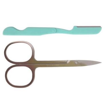 Imagem de Kit Tesoura E Navalha Completo Para Designer De Sobrancelhas - ZEN